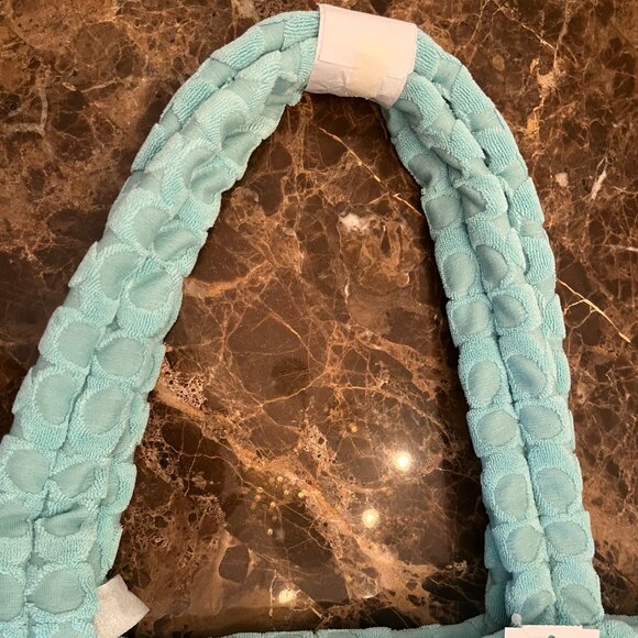 Coach Faded Blue (Turquoise) Signature Terry Tote (NWT) - Picture 7 of 13